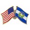 EagleEmblems P09730 PIN-USA/EL Salvador (Cross Flags) (1.125&#x27;&#x27;)